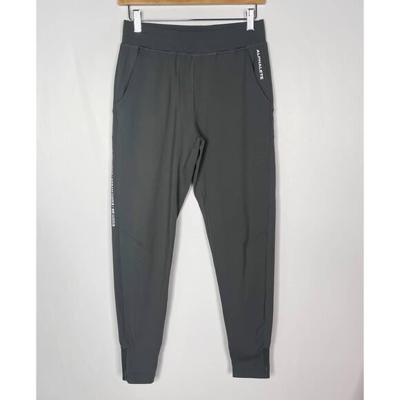 Alphalete Womens Small S Charcoal Gray Trace Joggers 4 Way Stretch Tapered - Picture 1 of 10